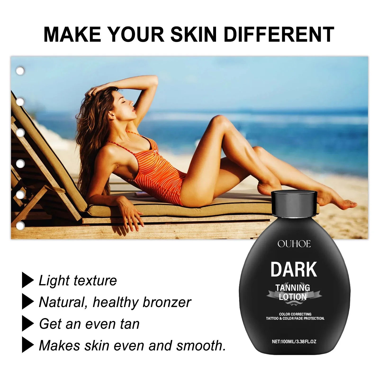 Sunless Self Tanning Lotion – Bronzer for Face & Body, 100ml Peaceful Pleasures Health and Wellness