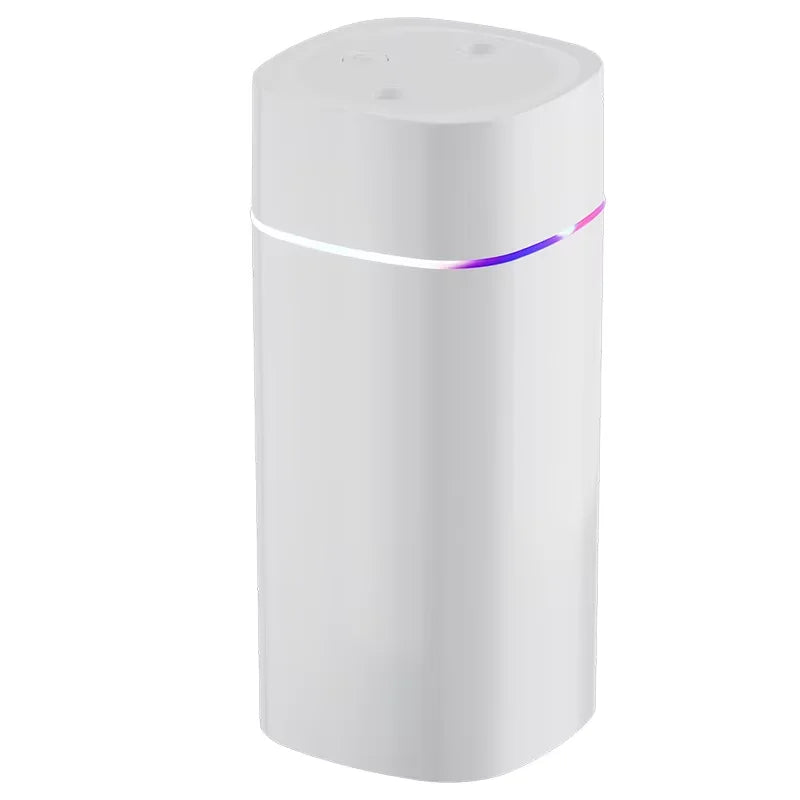 Mini USB Dual Spray Humidifier Desktop Air Purifier for Home Bedroom Portable Aromatherapy Moisturizing Air Cleaner Peaceful Pleasures Health and Wellness white