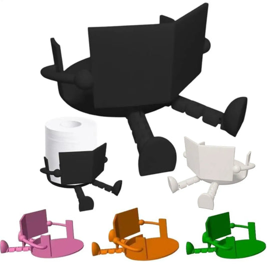 3D Printed Funny Toilet Paper Holder | Cute Bathroom Decor Novelty Tissue Holder Peaceful Pleasures Health and Wellness
