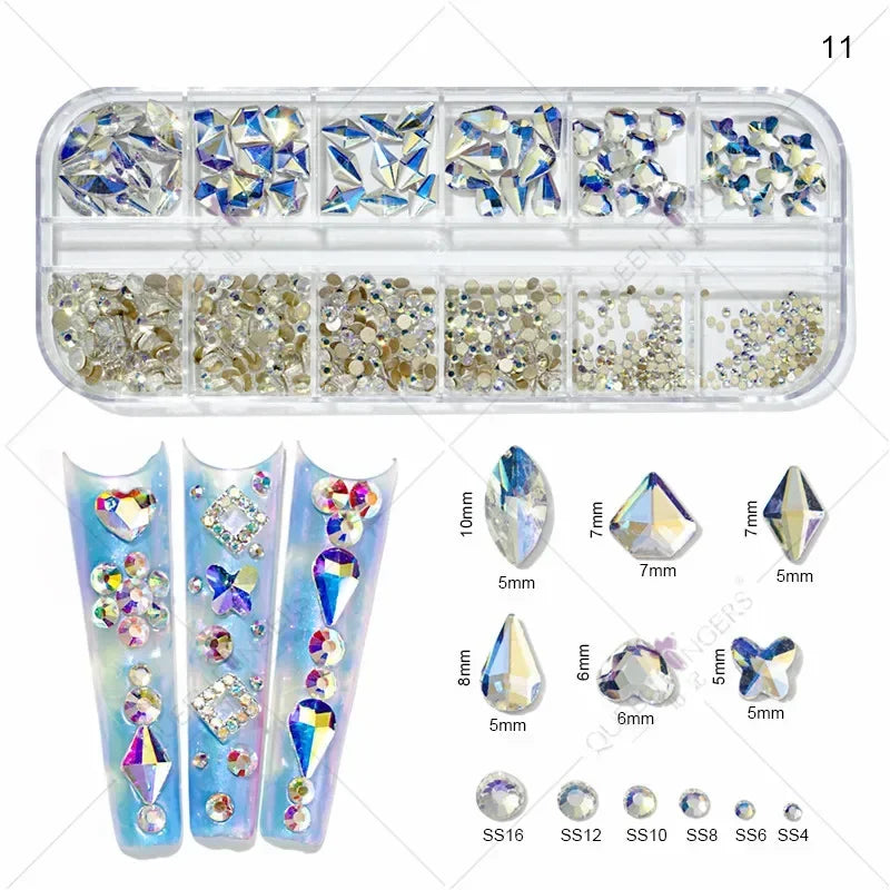 Pearl Rhinestone Nail Gems & Caviar Beads ~500pcs | Nail Art
