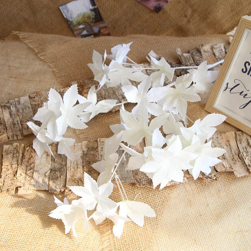 Silk Artificial Willow Bouquet | Fake Green Leaves for Home & Wedding