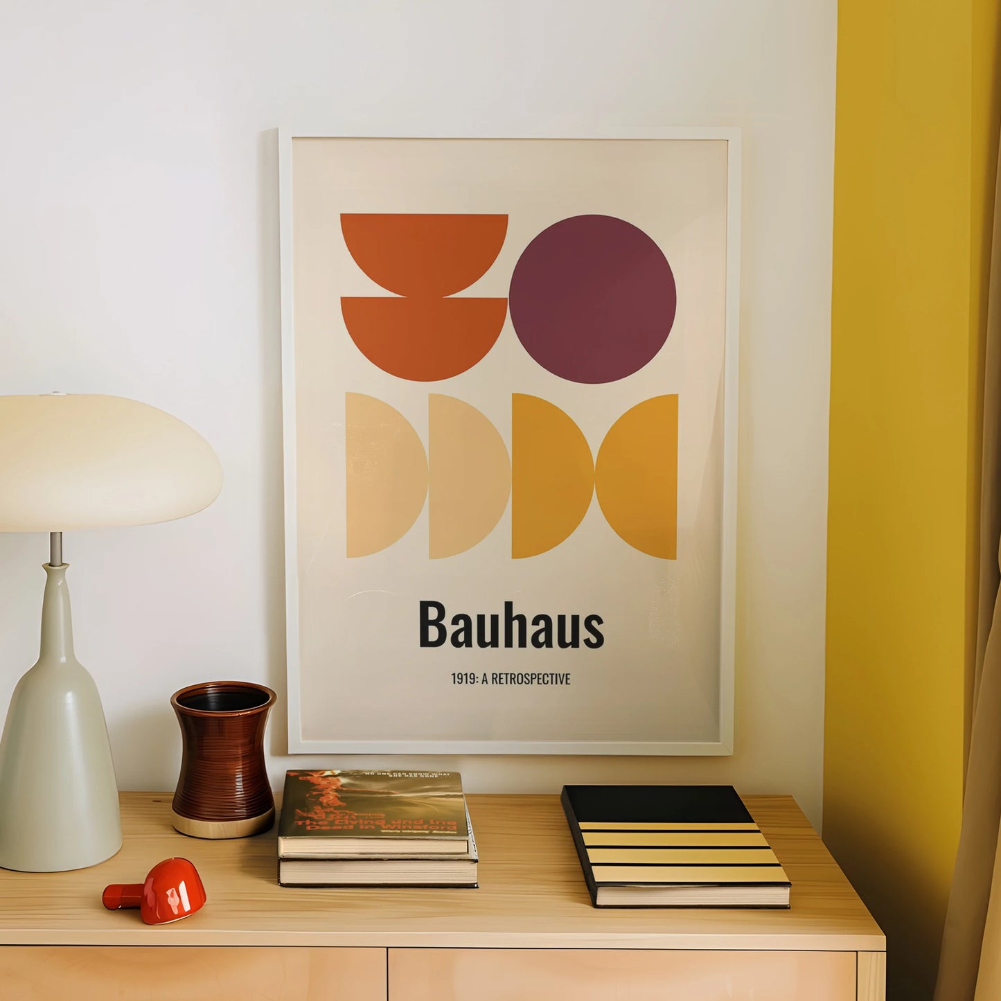 Modern Minimalist Bauhaus Canvas Wall Art Print | Home Decor