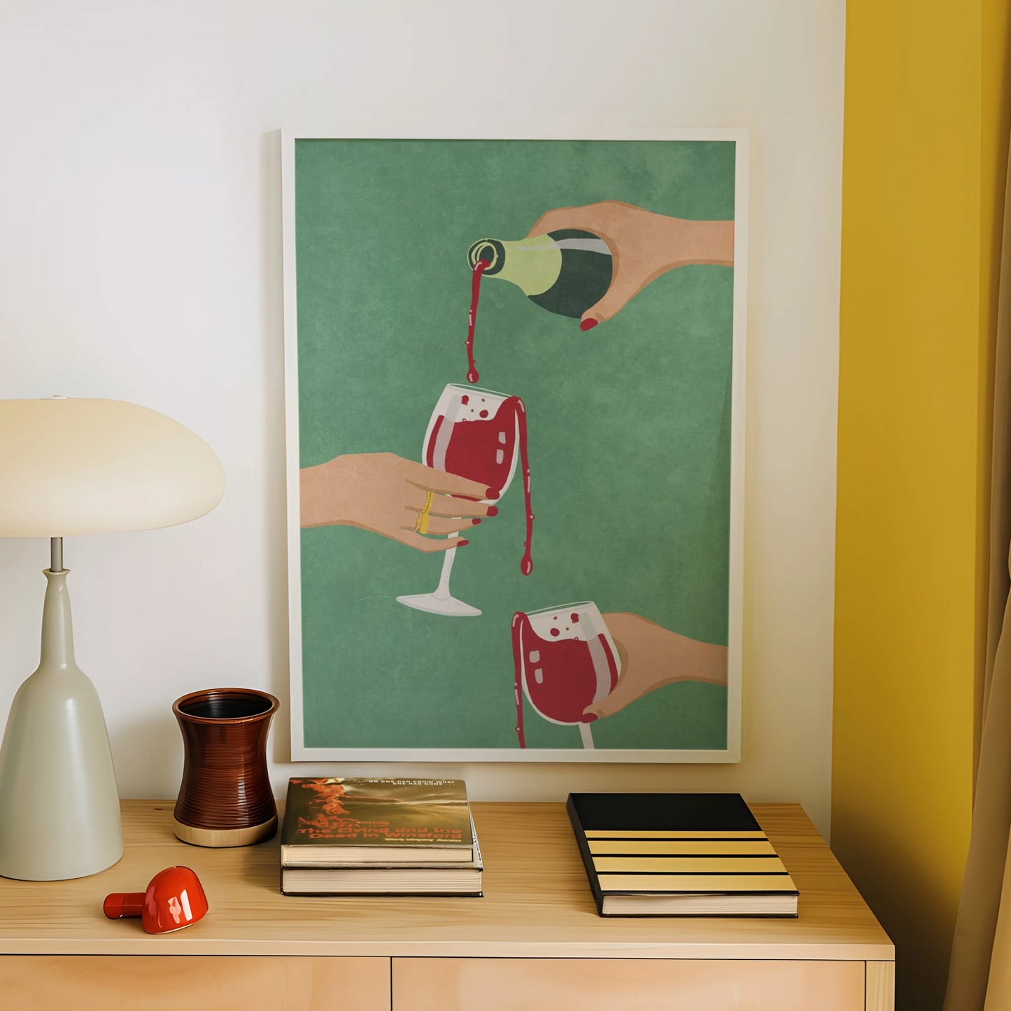 Cheers Girls Minimalist Canvas Wall Art Print | Home Decor