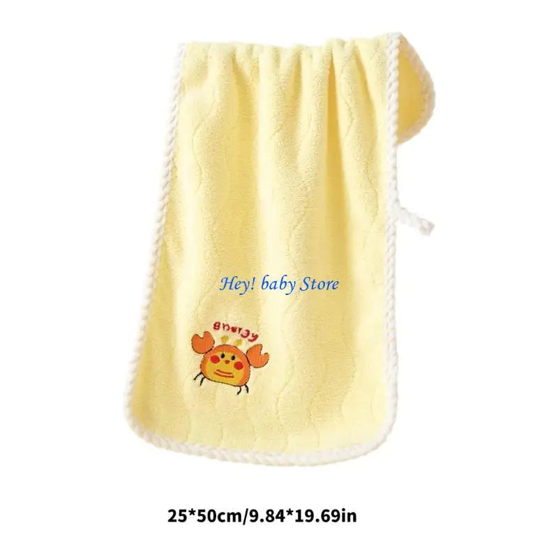 Kids Coral Fleece Hand Towel – Soft Animal Print for Toddlers