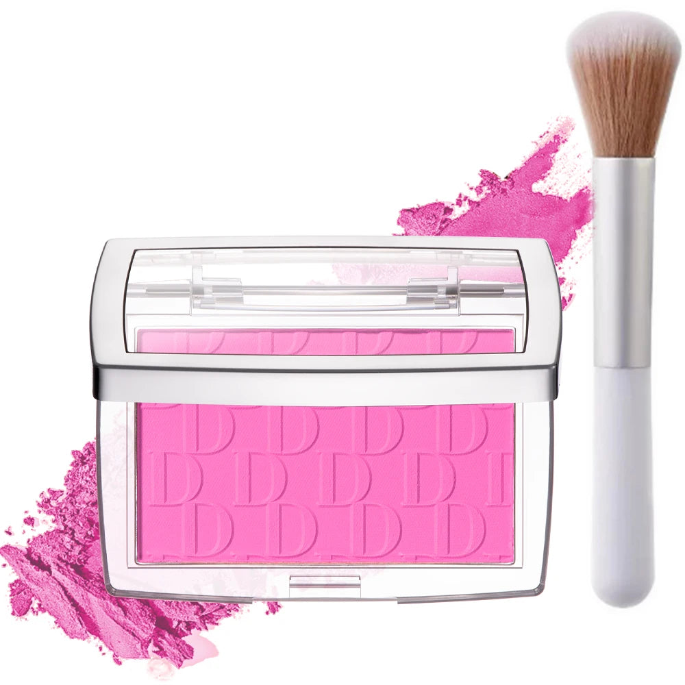 Matte Embossed Blush Palette High Pigmented Pink Coral Cheek Blush Powder With Professional Makeup Brush Peaceful Pleasures Health and Wellness 001