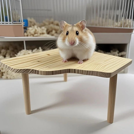 Wooden Hamster Ladder Platform Climbing Toy | Cage Accessory Small Pet Climbing Toy Peaceful Pleasures Health and Wellness