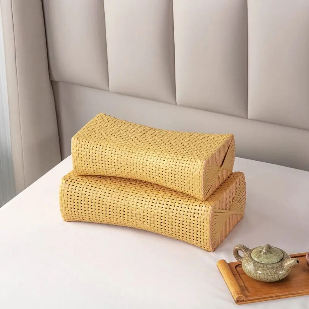 Handmade Imitation Rattan Summer Cooling Pillow | Neck & Lumbar