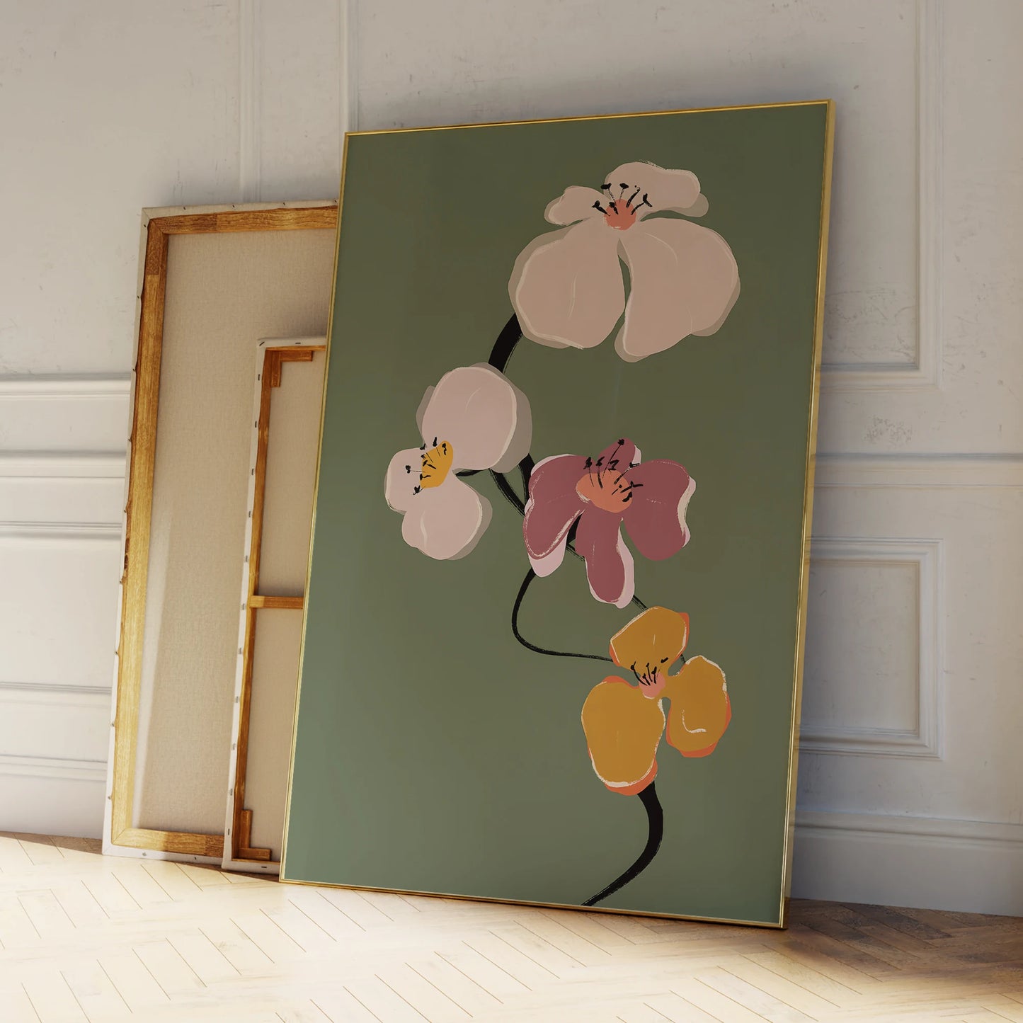 Blooming Flower Canvas Wall Art | Modern Botanical Print