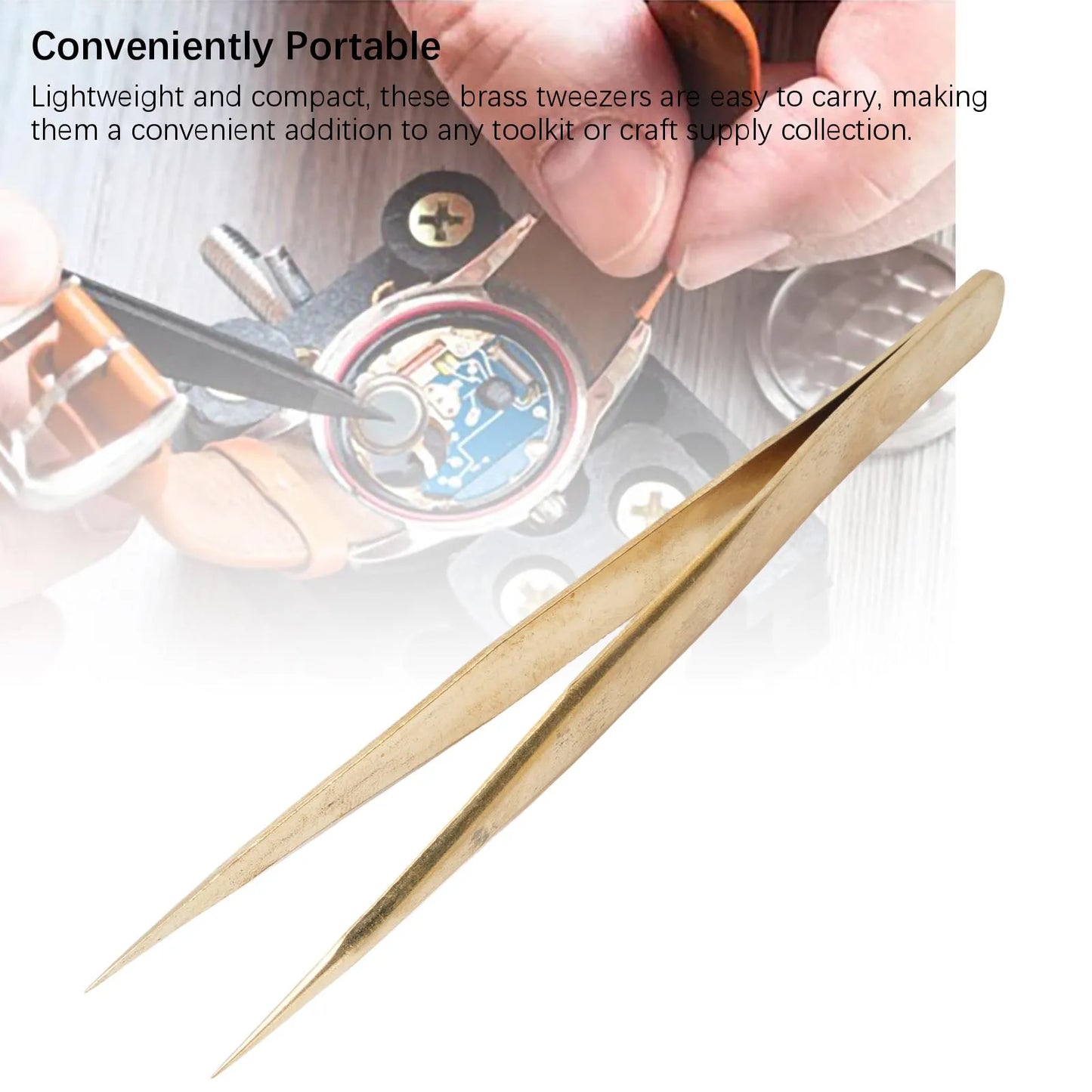 Brass Anti-Magnetic Tweezers | Watch & Jewelry Repair Tool