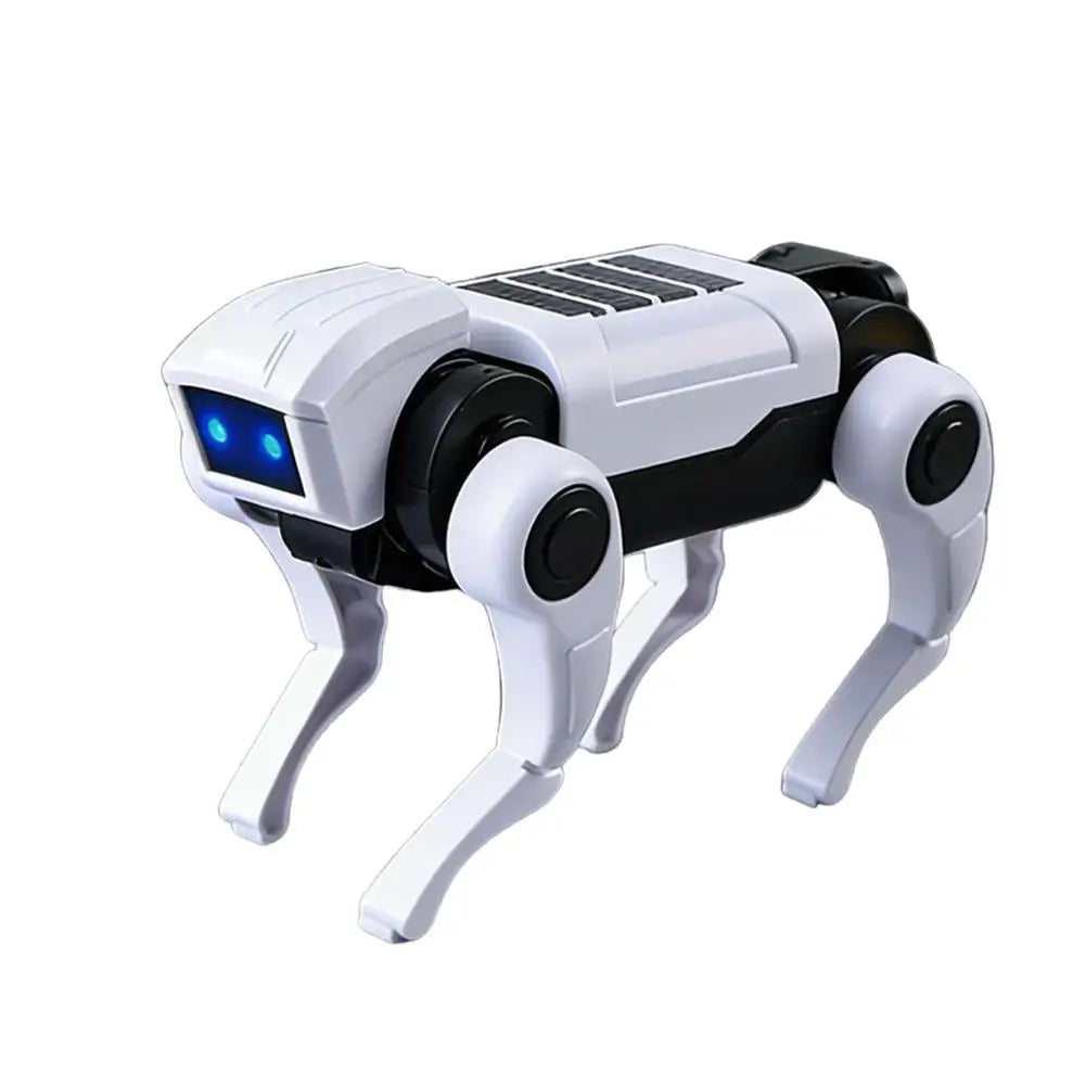 Mechanical Dog Science Education Experiment Electric Bionic Robot Dog Four-legged Robot Mini Toy（Batteries Not Included ） Peaceful Pleasures Health and Wellness White