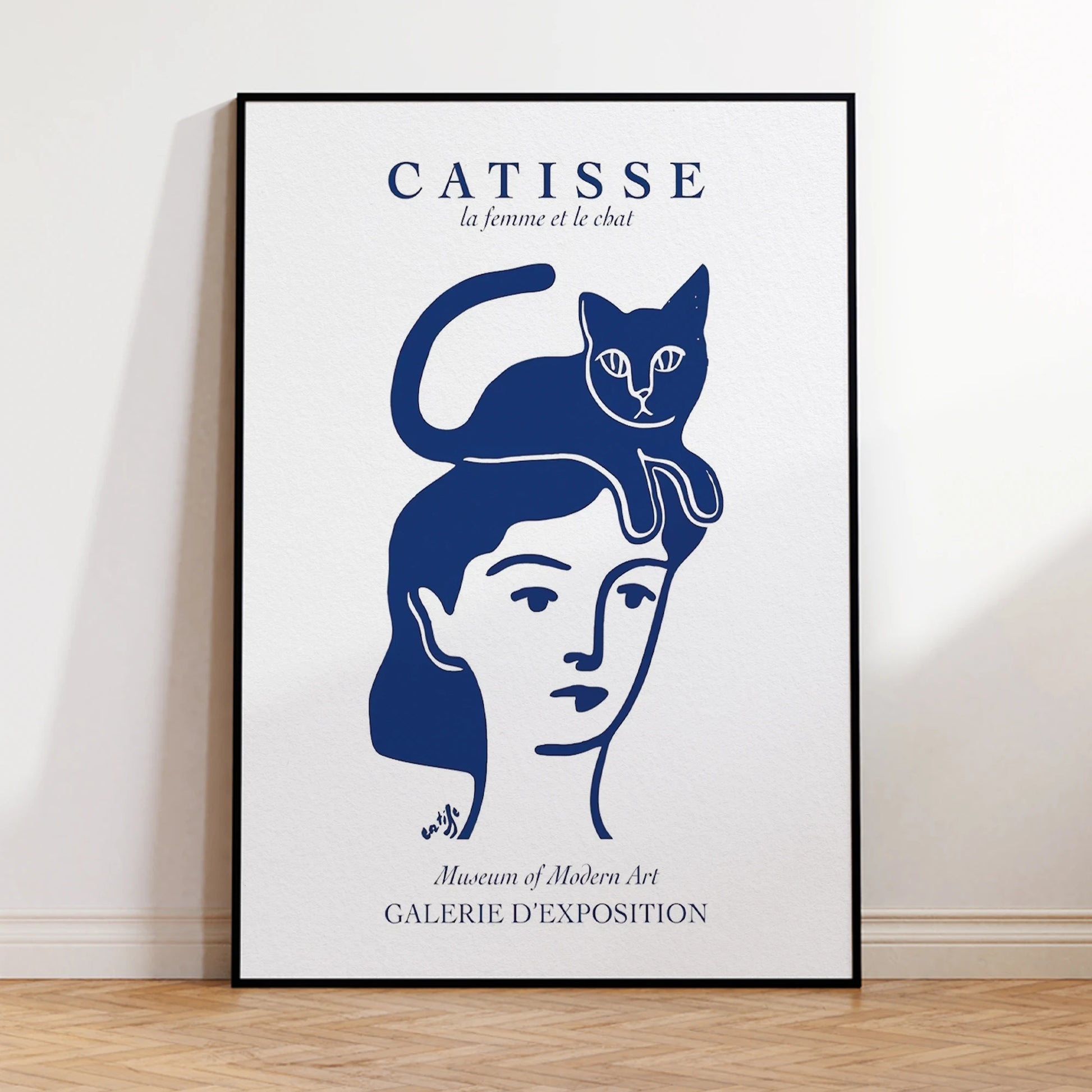 Matisse Woman With Cat Canvas Wall Art Print | Home Decor Canvas Wall Art Peaceful Pleasures Health and Wellness G2795-1 30x40cm No Frame