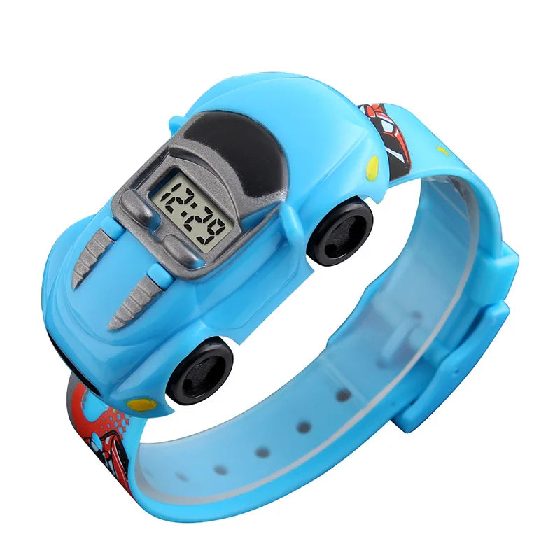 2025 New Style LED Digital Children Sport Watch Cartoon Car Wristwatch Kids Casual Electronic Watches for Gift Peaceful Pleasures Health and Wellness