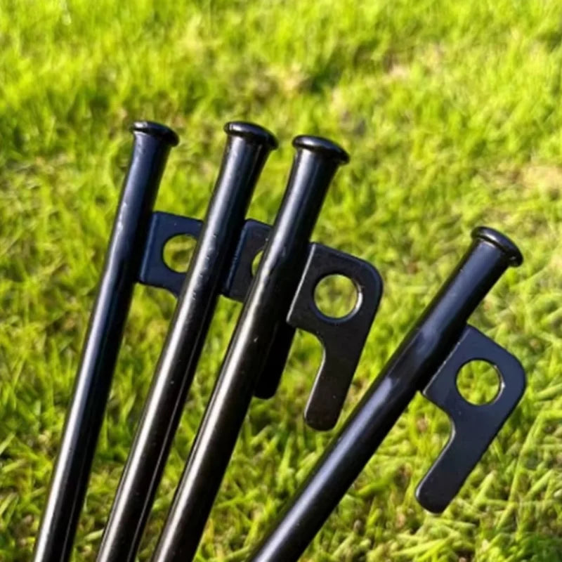 4Pcs/8 Inch Outdoor Tent Nail Tent Pegs Heavy Duty Steel Tent Stakes for Camping Canopy Awning Tent Camping Ground Peaceful Pleasures Health and Wellness