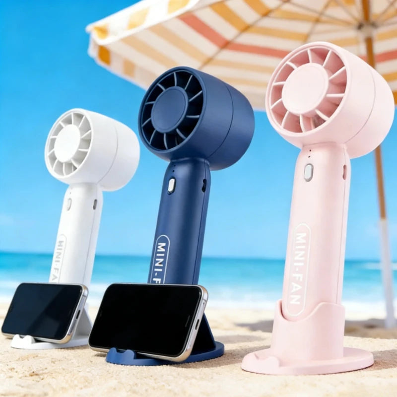 Portable 2-in-1 USB Mini Fan | 3-Speed Handheld & Desktop