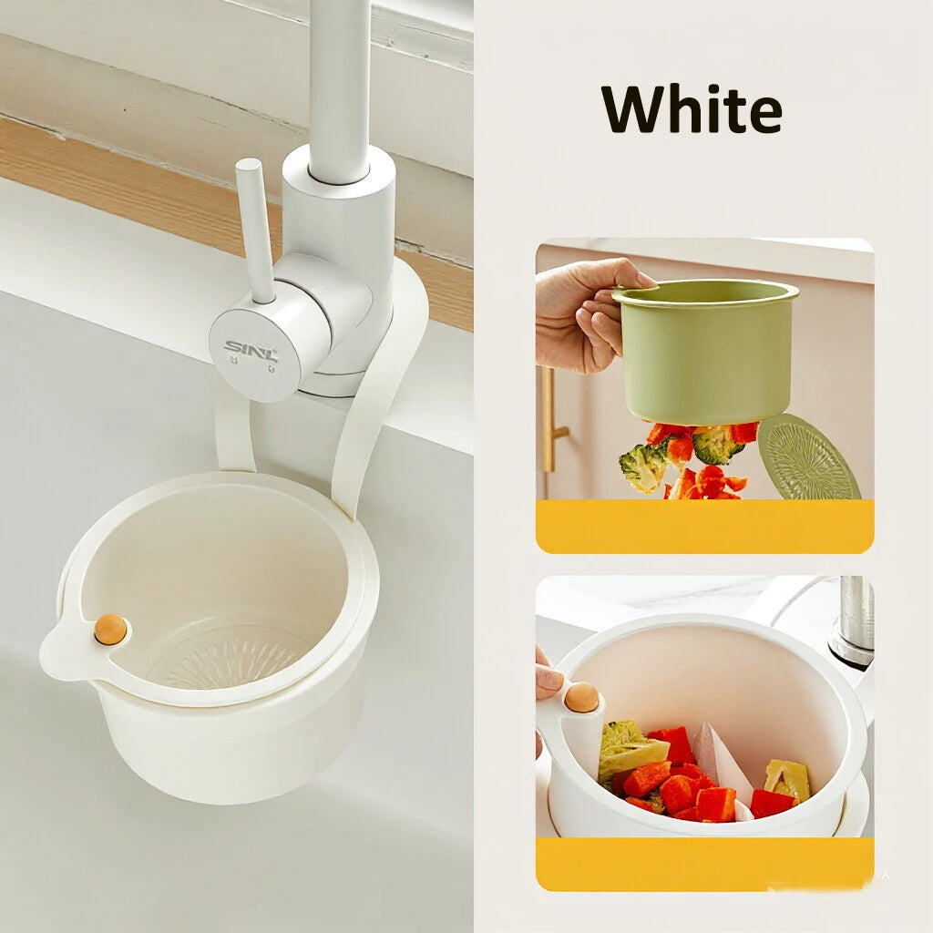 2-in-1 Kitchen Sink Drain Filter with Self-Cleaning Basket