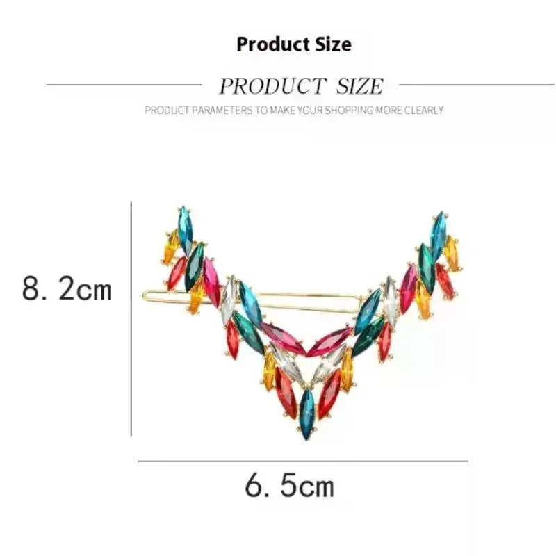 Korean V-Shape Crystal Hair Clip – Luxury Rhinestone Hairpin