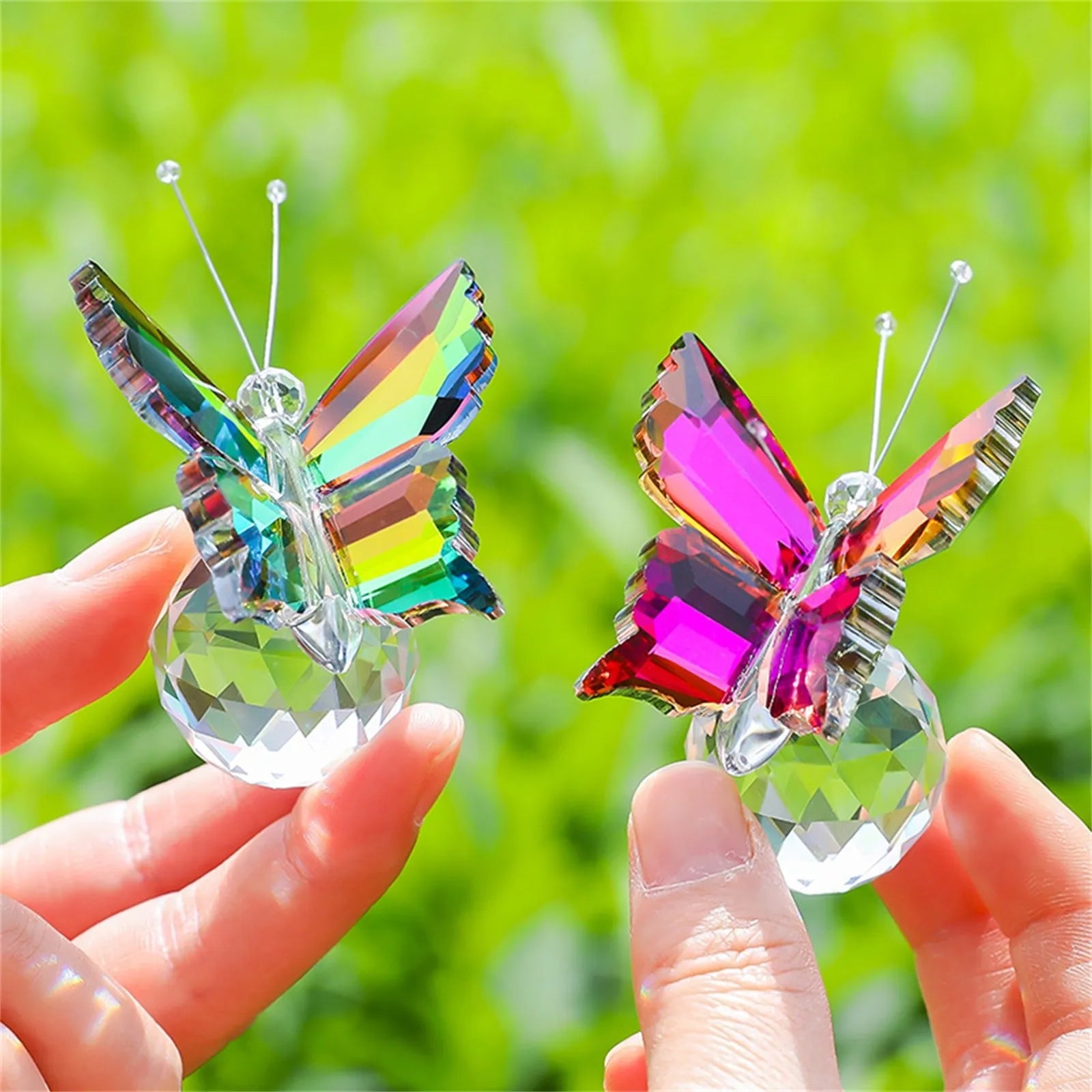 Crystal Handicrafts Three-Dimensional Butterfly Ornaments Souvenirs Small Gifts Creative Home Counter Tabletop Decoration Peaceful Pleasures Health and Wellness