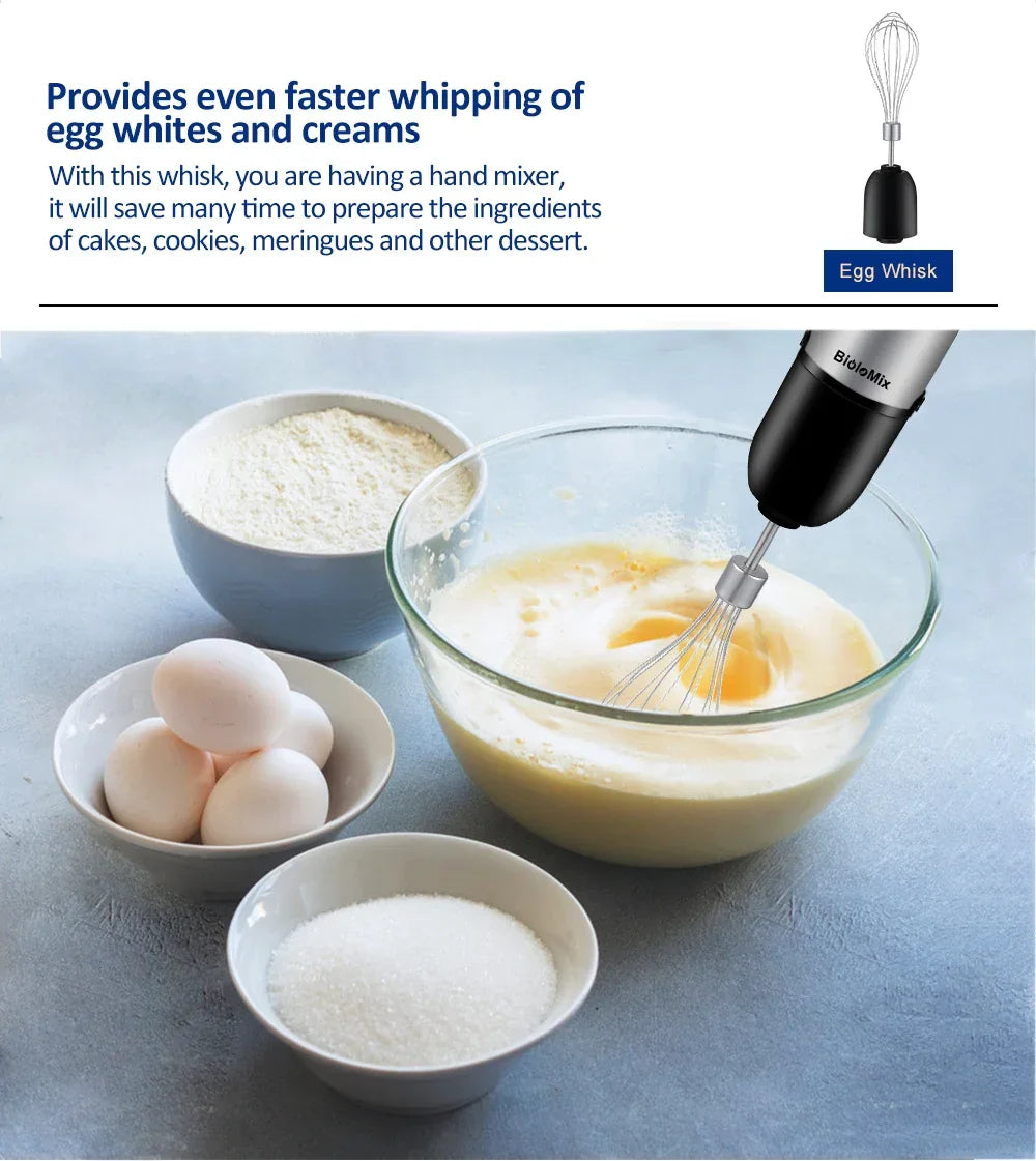 BioloMix HB-3302 1200W 5-in-1 Immersion Hand Blender | Mixer Peaceful Pleasures Health and Wellness