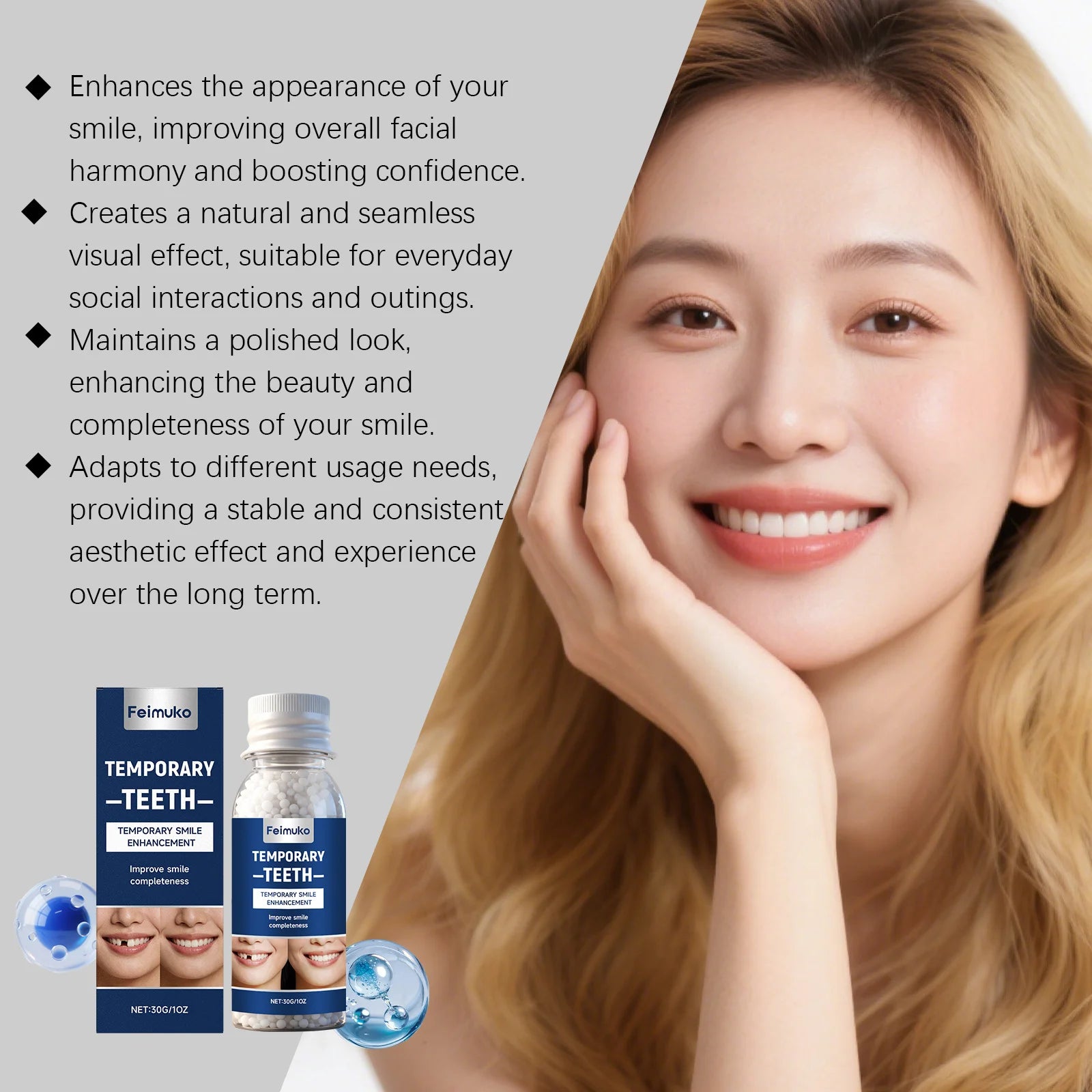 Tooth Repair Glue Dental Fixation Comfortable Safety Shapeable Teeth Gaps Filling Solid Glue Home Use Temporary Tooth Repair Kit Peaceful Pleasures Health and Wellness