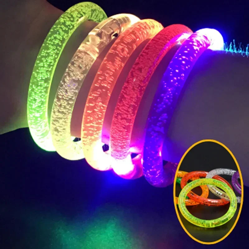 LED Acrylic Glow Bracelets | Halloween & Party Favors 1–100 PCS