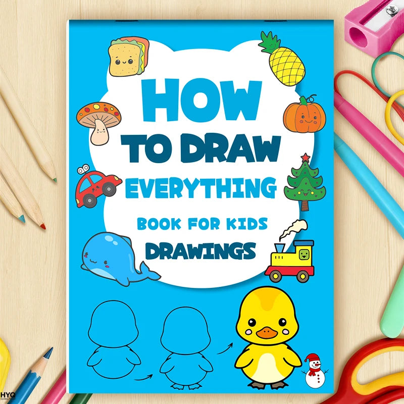 Art Learning Book Kids How Draw Everything Simple Steps Boost
