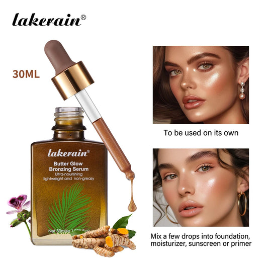 30ml Butter Glow Bronzing Serum Innovative Nourishing Skincare Bronzing Drops for Radiant Natural Sunkissed Complexion Sunkissed Peaceful Pleasures Health and Wellness as show