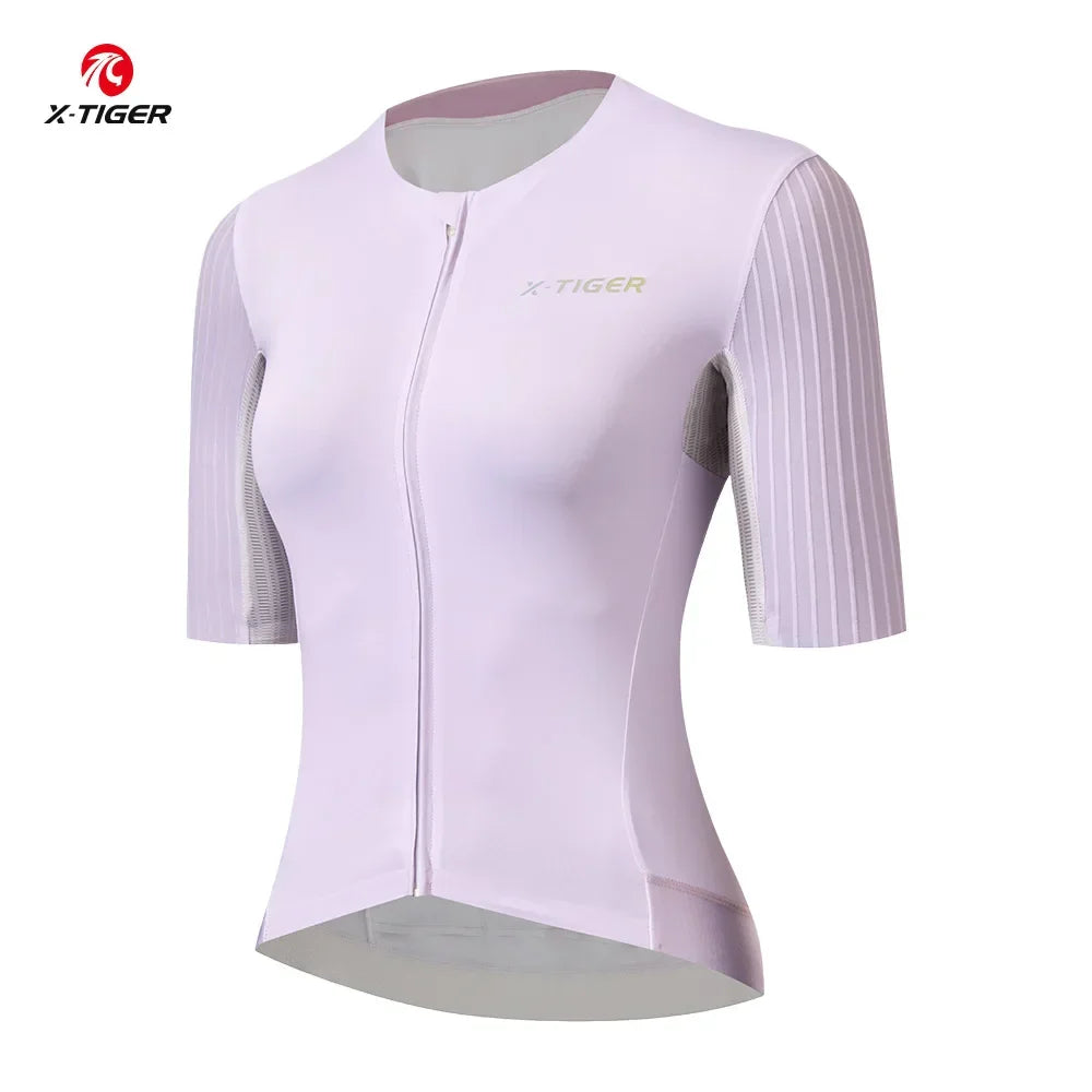 X-TIGER Women's Cycling Jersey – Breathable Short Sleeve Bike Top