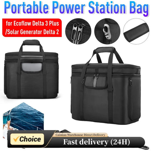 Carrying Case Portable Power Station Bag Waterproof Storage Case Anti-drop with Shoulder Strap & Handle for Ecoflow Delta 3 Plus Peaceful Pleasures Health and Wellness