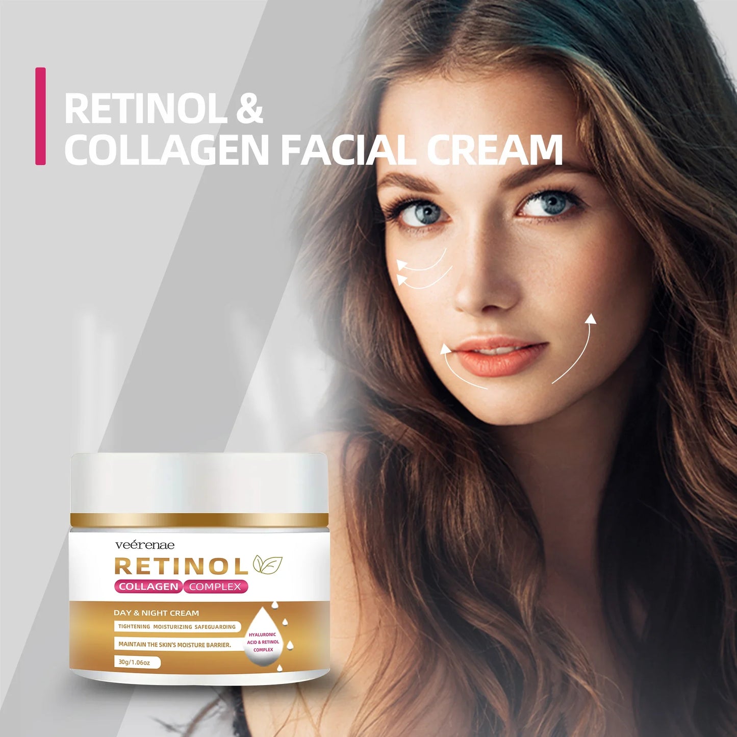 Veérenae Retinol Collagen Cream – Alcohol-Free 24H Moisturiser