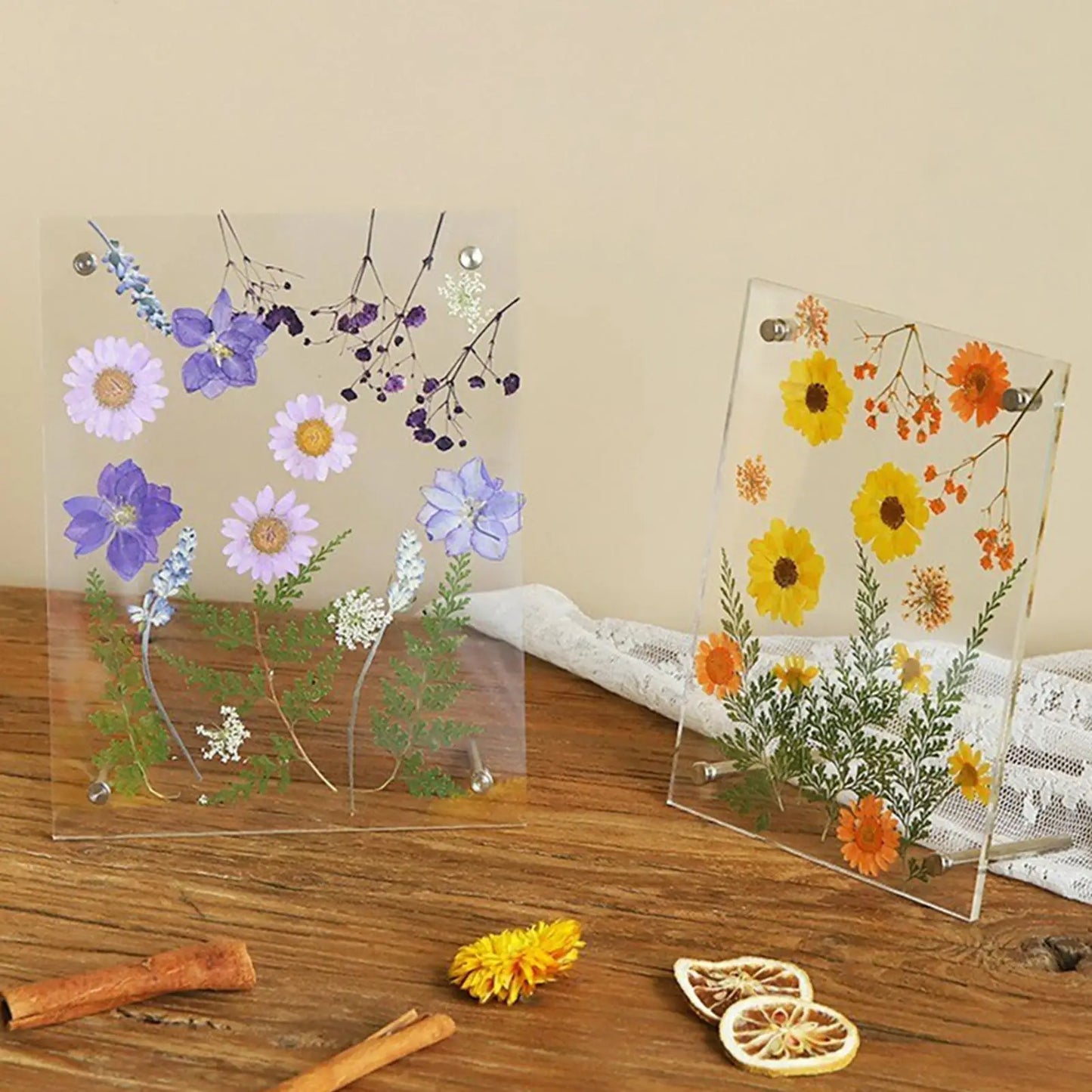 Acrylic Pressed Flower Frame | Floating Keepsake Picture Frame