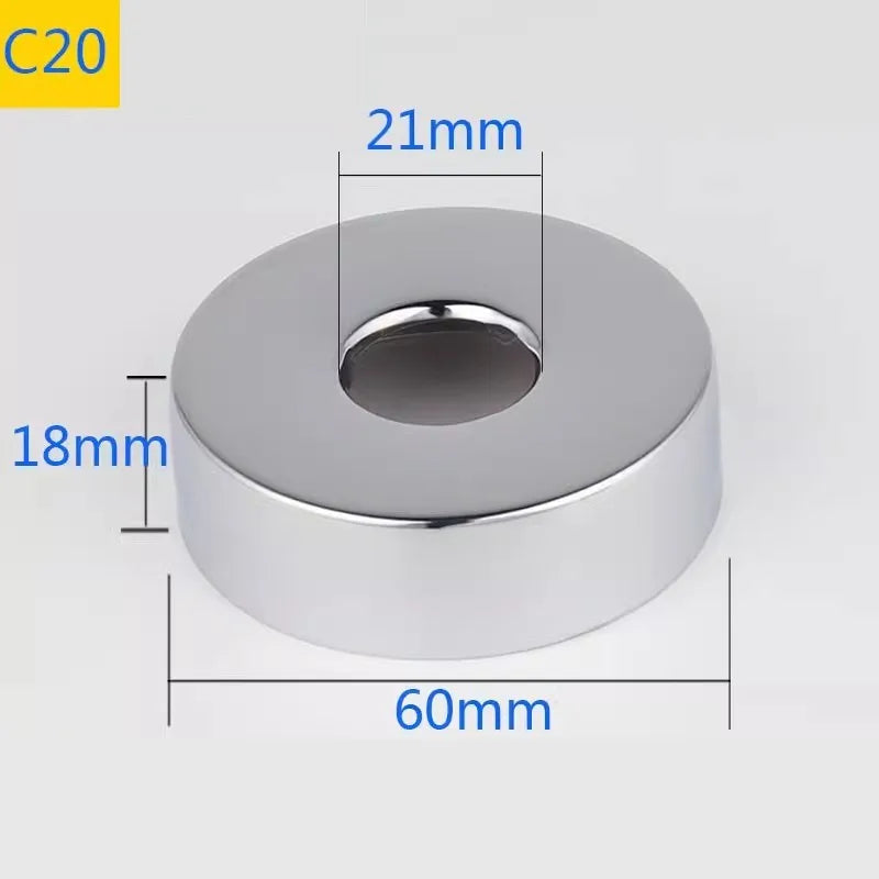 2PCS Stainless Steel Faucet Pipe Decorative Cover 1/2" 3/4" 1"