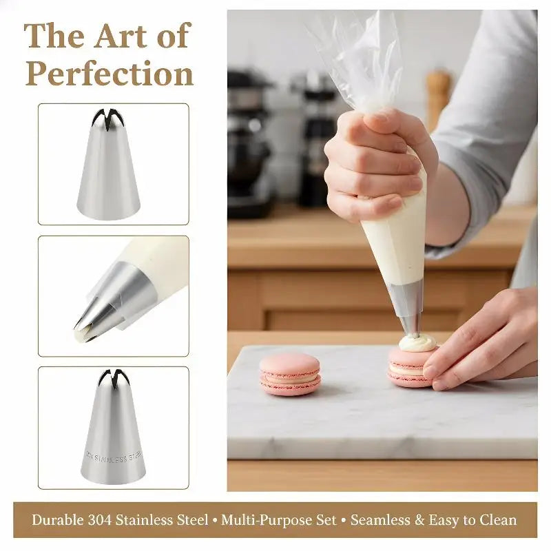 DIY Cake Decorating Stainless Steel Puff Cream Nozzles 12PCS Reusable Tips for Dessert Baking Tools Peaceful Pleasures Health and Wellness