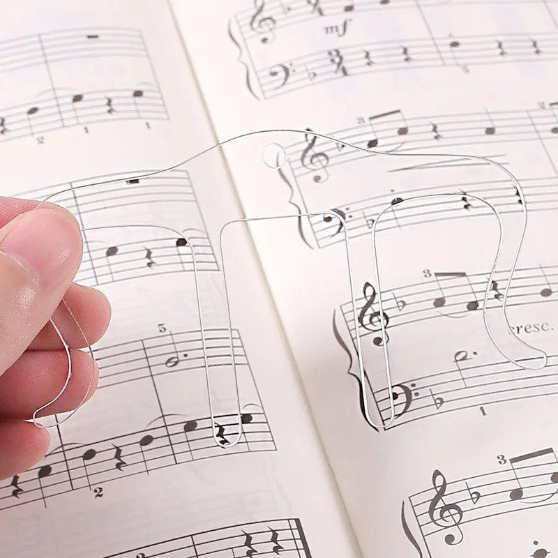 Plastic Sheet Music Holder Storage Clip Transparent Model Score Stand