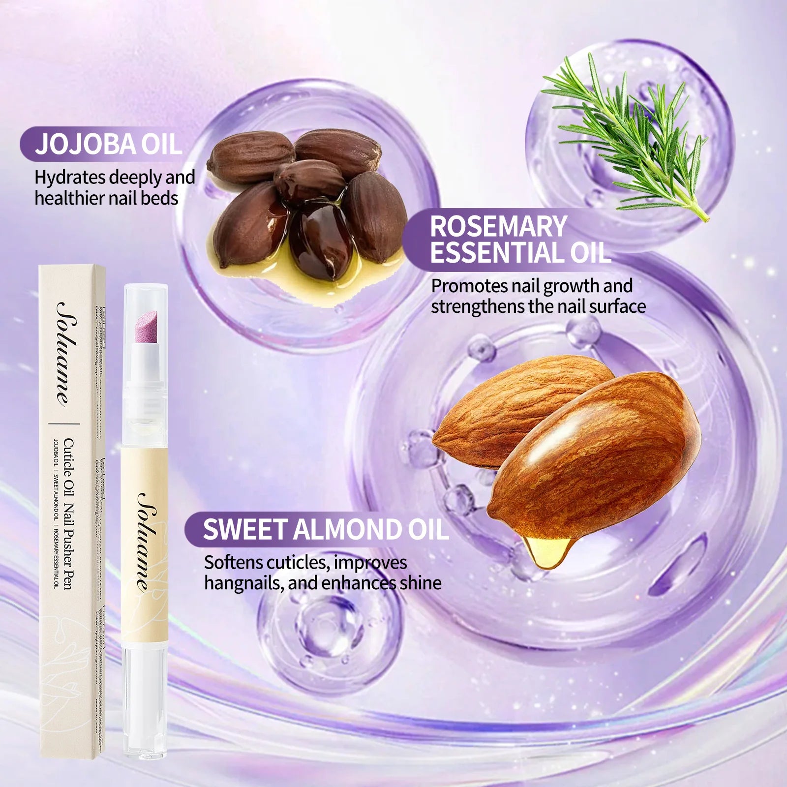 Cuticle Oil Pusher Pen for Nail Health & Care Peaceful Pleasures Health and Wellness