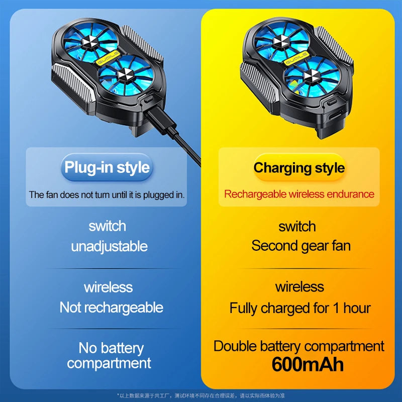 Double Fan Mobile Phone Radiator Phone Cooler For Cell Phone Cooling Cooler Fan Mobile Phone Cooler For Cell Phone Accessories Peaceful Pleasures Health and Wellness