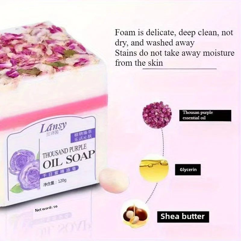 Purple Handmade Essential Oil Soap – Cleanser & Makeup Remover
