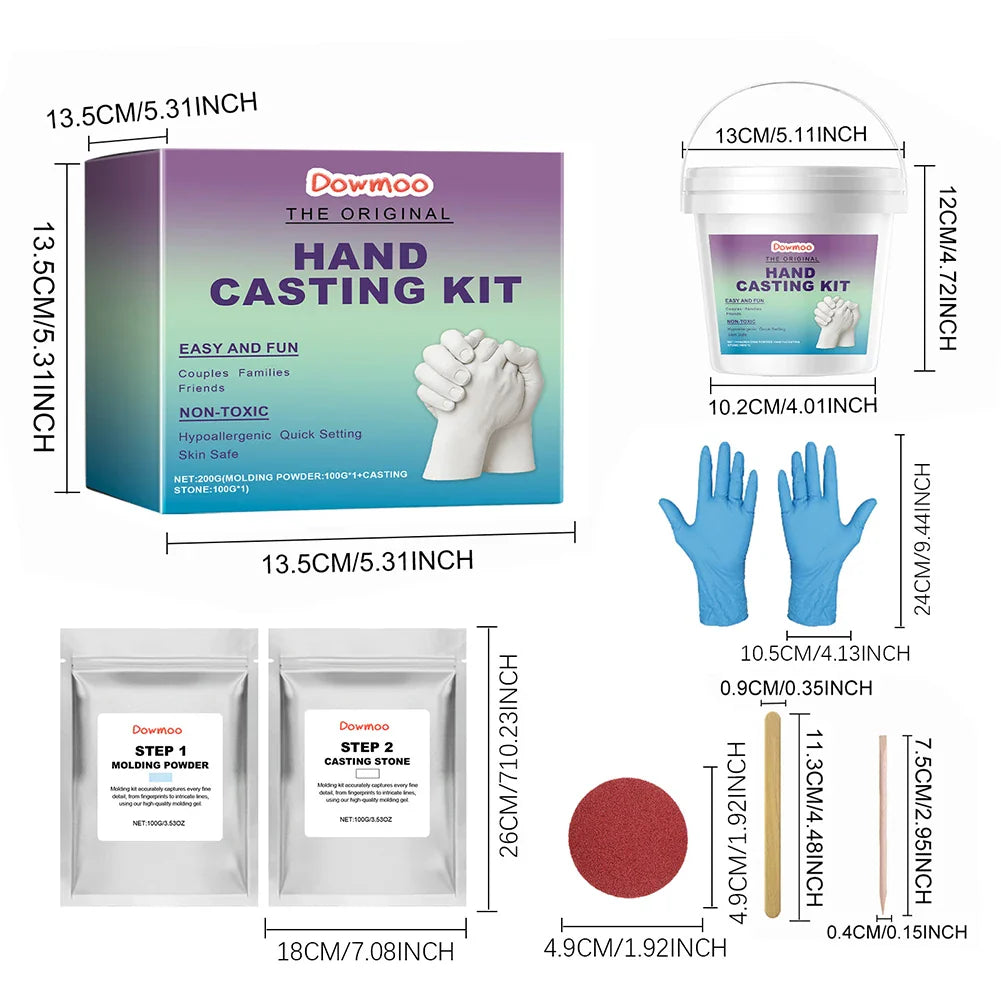 Hand Casting Kit – Couples & Family Plaster Mold Keepsake