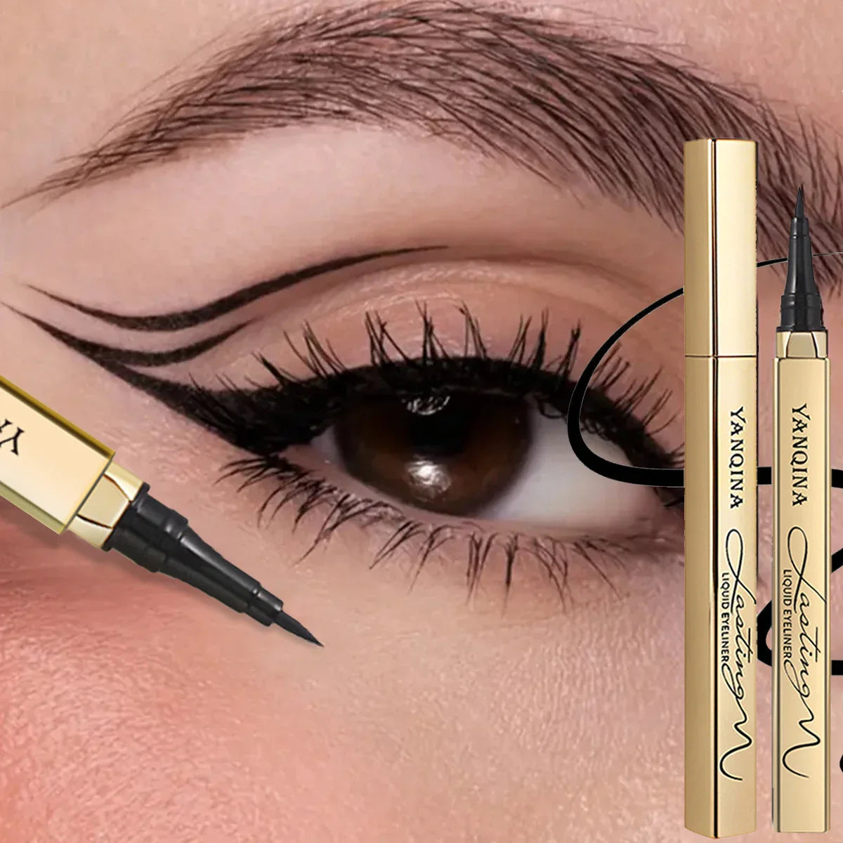 YANQINA Waterproof Liquid Eyeliner Pen – Matte Quick-Dry