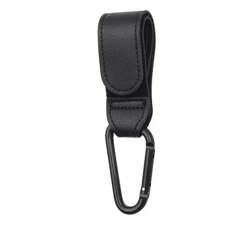 PU Leather Stroller Hooks – Adjustable Bag Hangers, 2 Pack