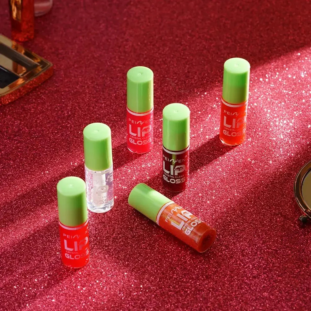 6PCS Moisturizing Lip Gloss Transparent Lip Oil Hydrating Lip Glaze Lip Plumper Hydrating Make Up Liquid Lipstick Set Cosmetics Peaceful Pleasures Health and Wellness