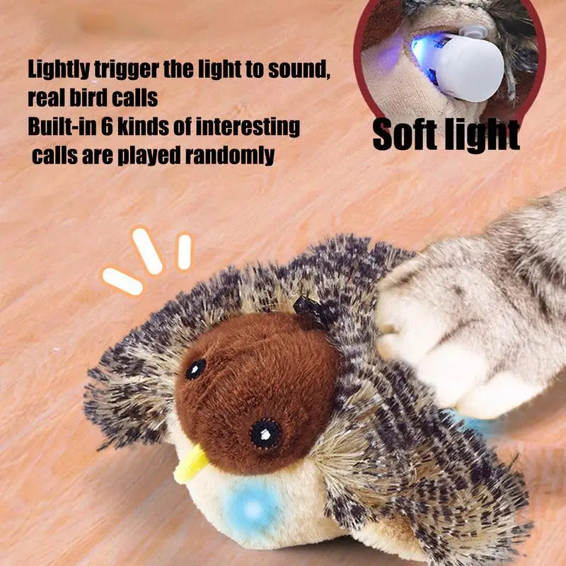 Chirping Bird Cat Toy – Touch Activated Sound & Feather Interactive Cat Toy Peaceful Pleasures Health and Wellness