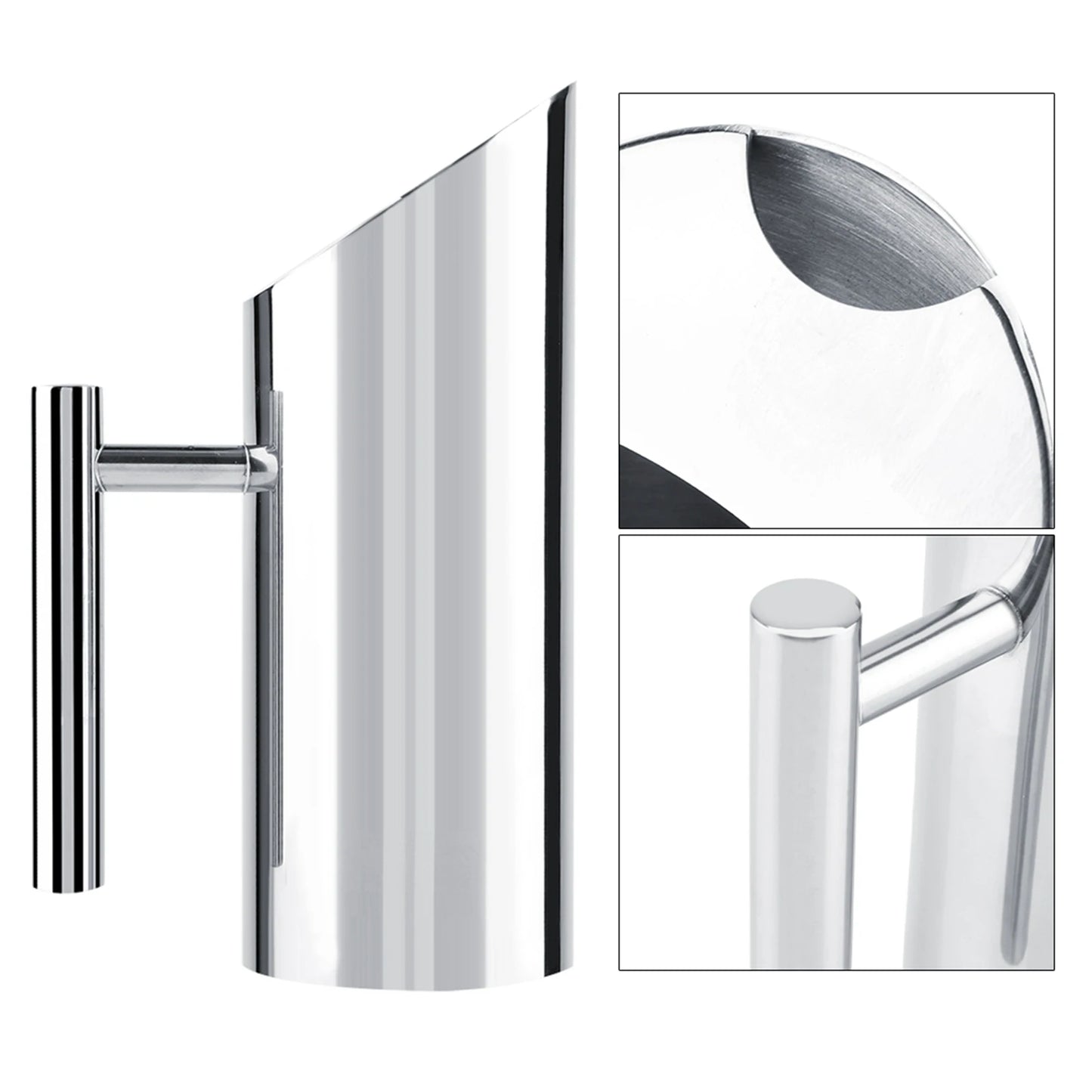 New 1/1.5/2L Pitcher Pot Stainless Steel Kitchen Cold Wine Pitcher Pot Juice Water Jug Kettle Home Bar Hotel KTV Drinking Tool Peaceful Pleasures Health and Wellness