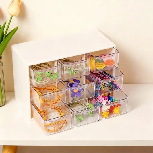 Stackable Transparent Drawer Organizer | Jewelry Beads Makeup Drawer Organizer Peaceful Pleasures Health and Wellness