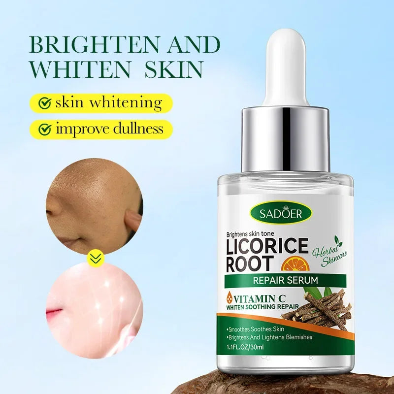 Licorice & Vitamin C Brightening Face Serum 30ml – Even Tone