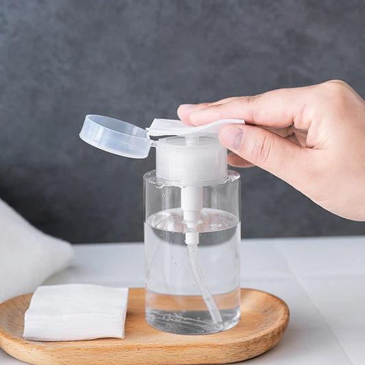 Refillable Press Pump Bottles 100/150/180ml | Nail & Makeup Refillable Pump Bottle Peaceful Pleasures Health and Wellness