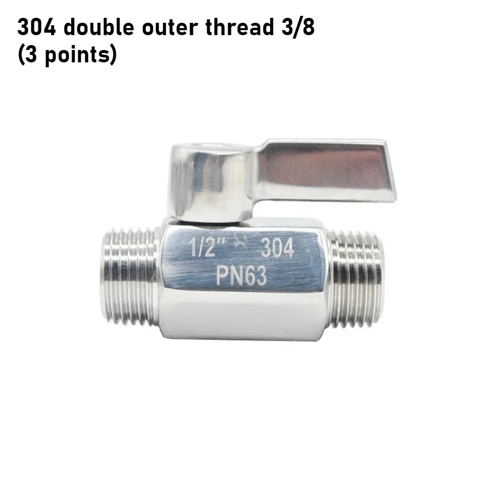 304 Stainless Steel Mini Ball Valve PN63 – Threaded Two-Way