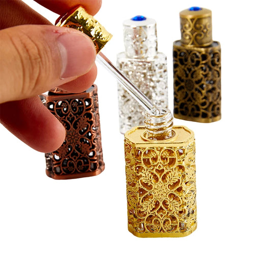 Luxury 3ml Mini Antiqued Perfume Refillable Bottle Arab Style Essential Oils Atomizer Perfume Spray Bottle Peaceful Pleasures Health and Wellness