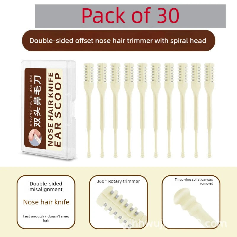 Manual Nose & Ear Hair Trimmer | Stainless Steel Rotary Blade