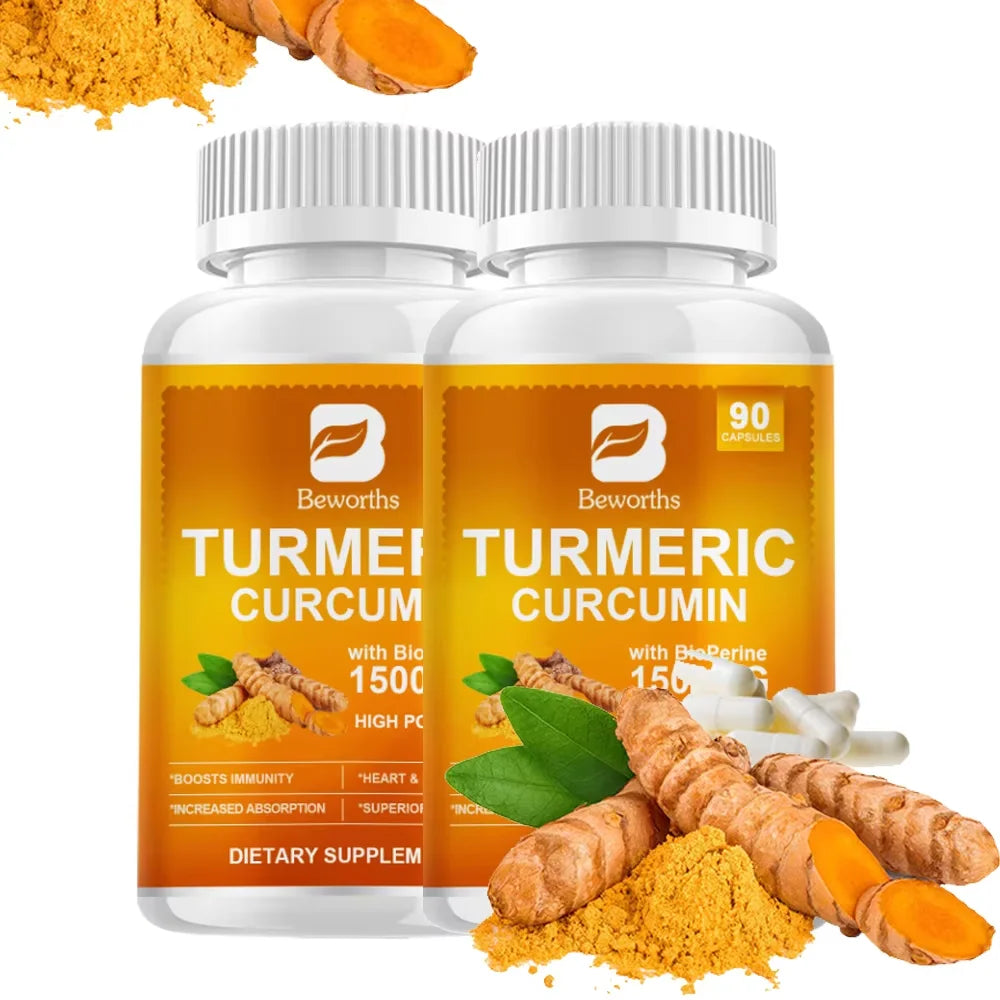 Turmeric & Black Pepper Capsules – Joint Support 90ct Peaceful Pleasures Health and Wellness