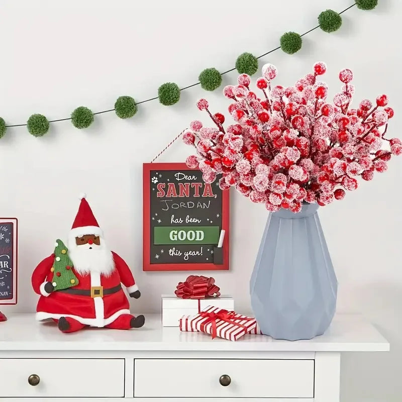 Artificial Red Berry Branches 7.87" | Christmas & Holiday Décor